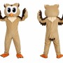 Owl Mascot Costume Beige Color