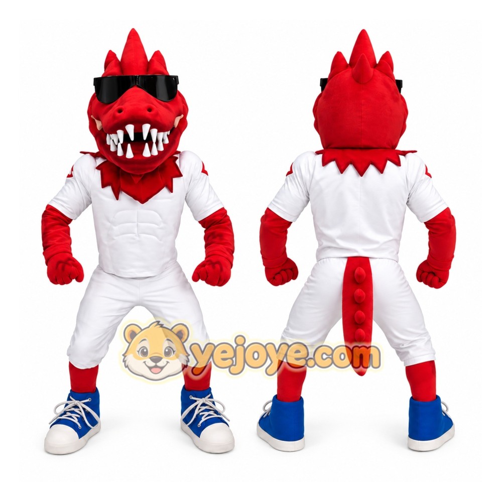 Red Dragon Mascot Costume