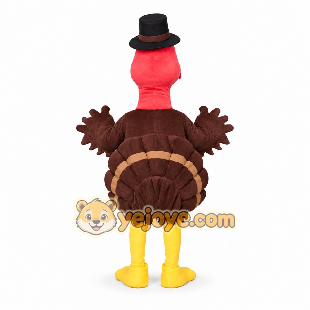Red Turkey Mascot Costume with Hat Red Turkey Mascot Costume with Hat