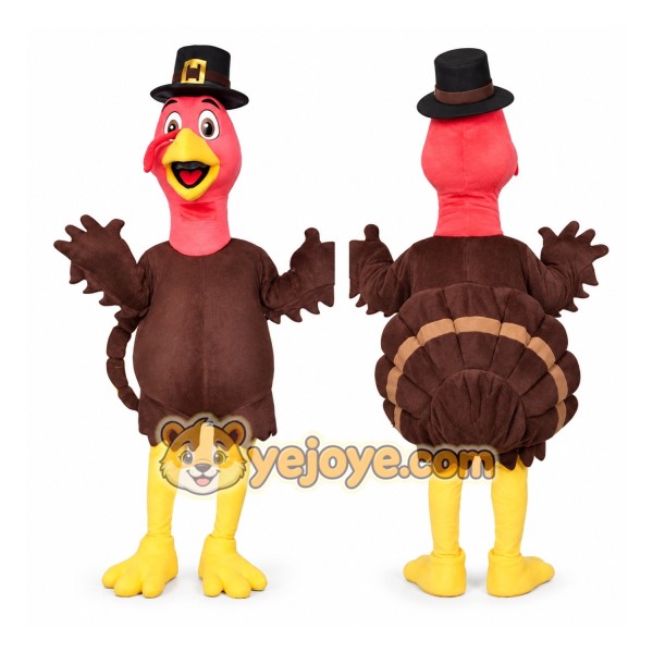Red Turkey Mascot Costume with Hat