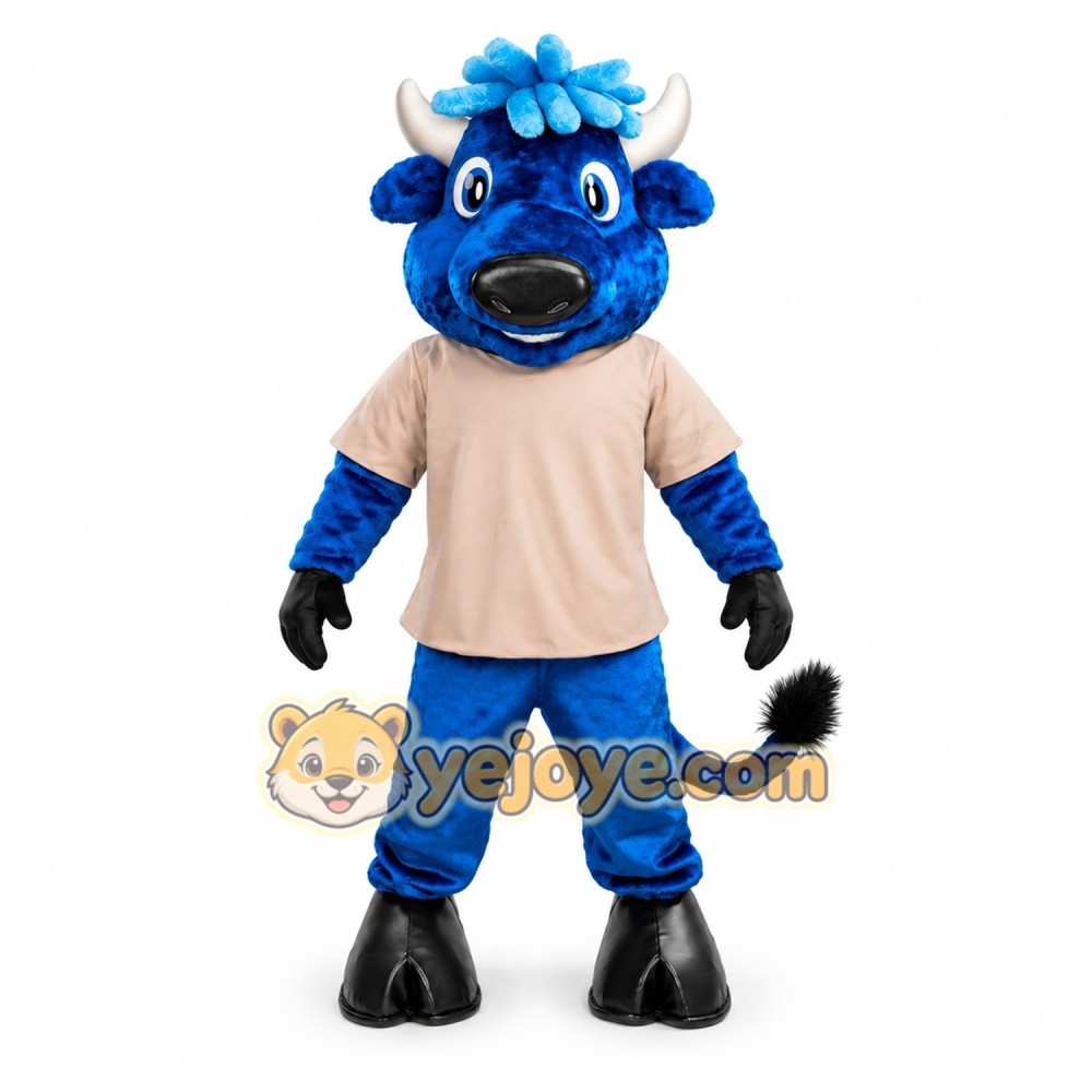 Blue Bull Mascot Costume Blue Bull Mascot Costume
