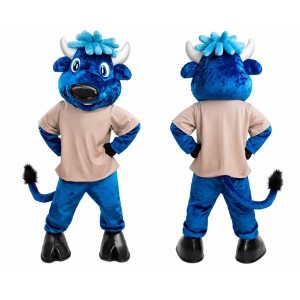 Blue Bull Mascot Costume
