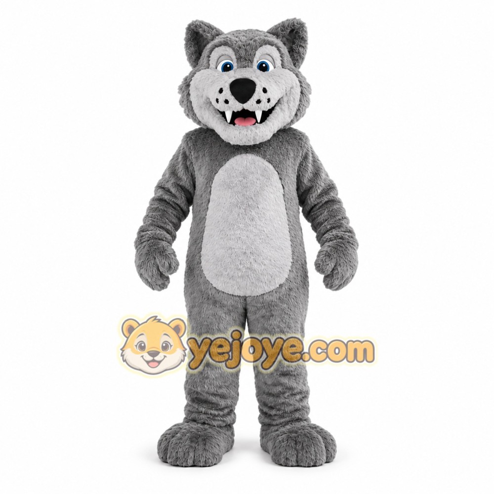 Gray Wolf Mascot Costume for Kids and Adults Gray Wolf Mascot Costume for Kids and Adults