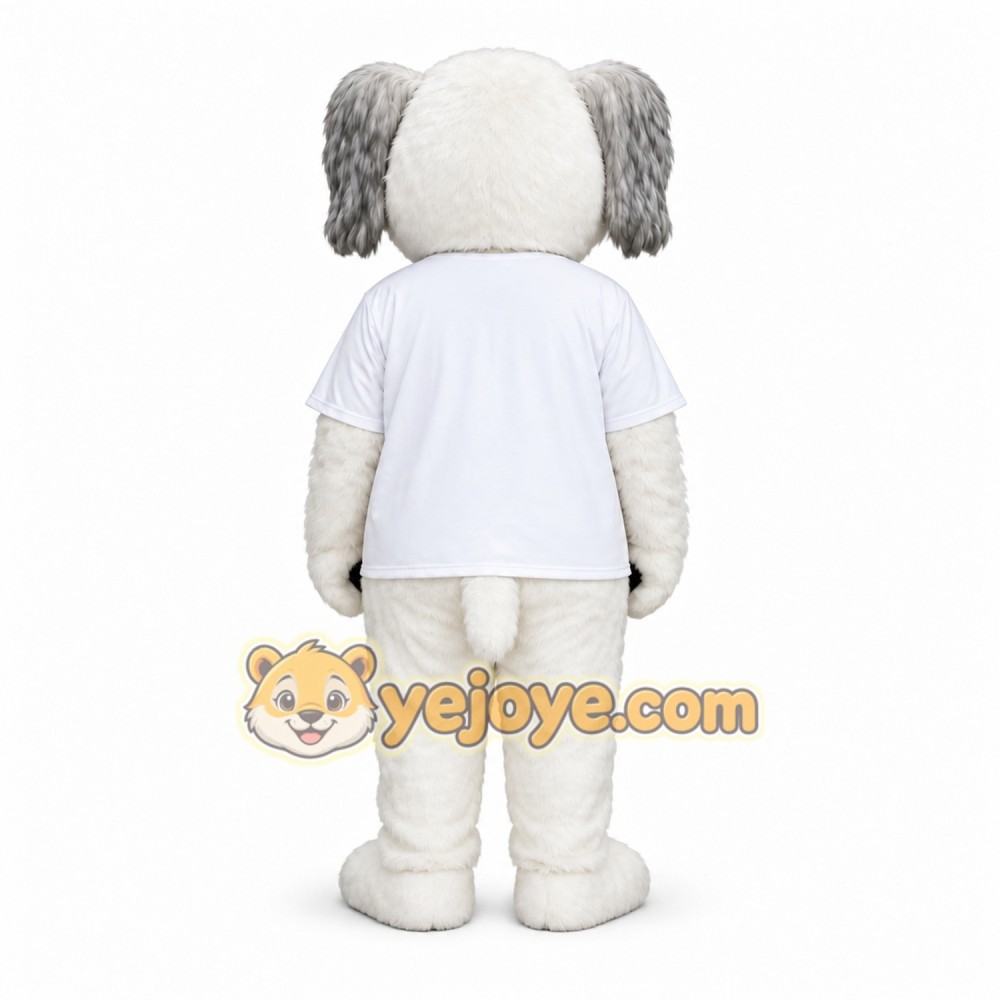 White Dog Mascot Costume White Dog Mascot Costume