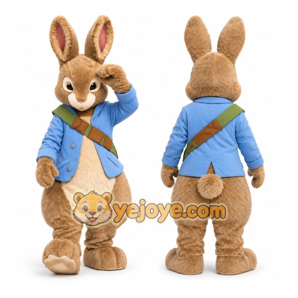 Blue Rabbit Mascot Costume for Kids and Adults