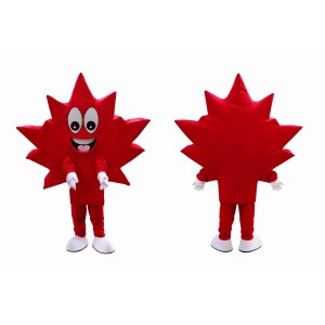 Red Leaf Mascot Costume for Events and Performances