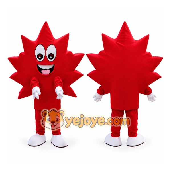 Red Leaf Mascot Costume for Events and Performances