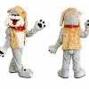 Gray Bulldog Mascot Costume
