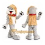 Gray Bulldog Mascot Costume