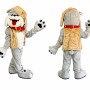 Gray Bulldog Mascot Costume