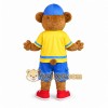Yellow Bear Mascot Costume with Blue Shorts and Cap Yellow Bear Mascot Costume with Blue Shorts and Cap