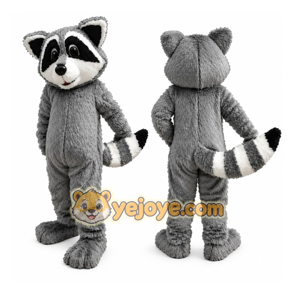 Gray Raccoon Mascot Costume for Parties and Events Gray Raccoon Mascot Costume for Parties and Events