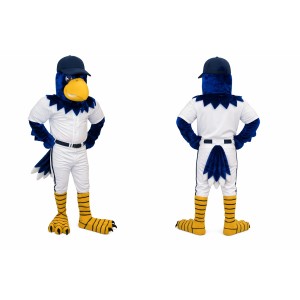 Blue Bird Mascot Costume with Cap