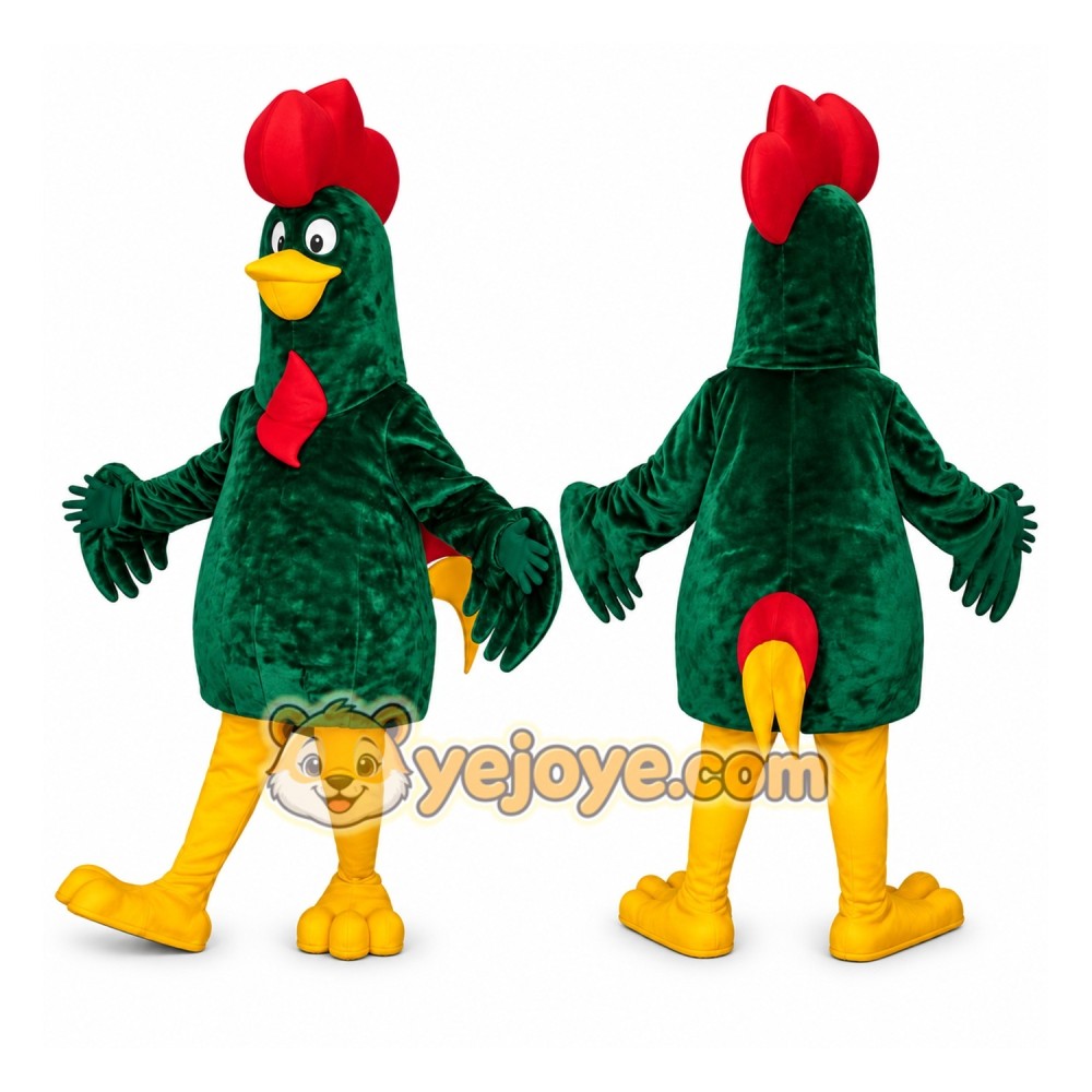 Green Chicken Mascot Costume for Kids and Adults Green Chicken Mascot Costume for Kids and Adults