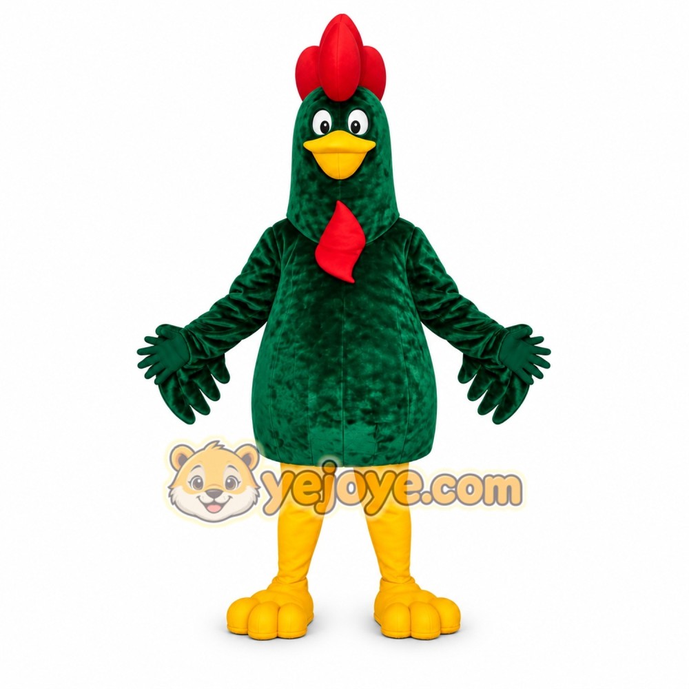 Green Chicken Mascot Costume for Kids and Adults Green Chicken Mascot Costume for Kids and Adults