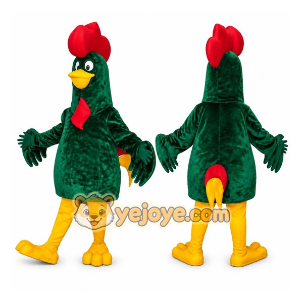 Green Chicken Mascot Costume for Kids and Adults