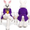 Purple Bunny Mascot Costume for Events