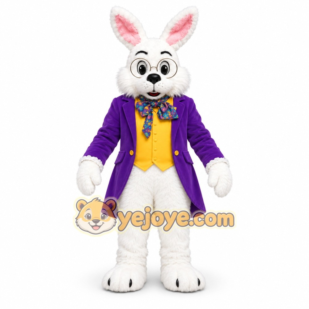 Purple Bunny Mascot Costume for Events Purple Bunny Mascot Costume for Events