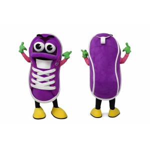 Purple Shoe Mascot Costume