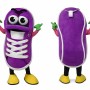 Purple Shoe Mascot Costume