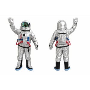 Silver Astronaut Mascot Costume for Kids
