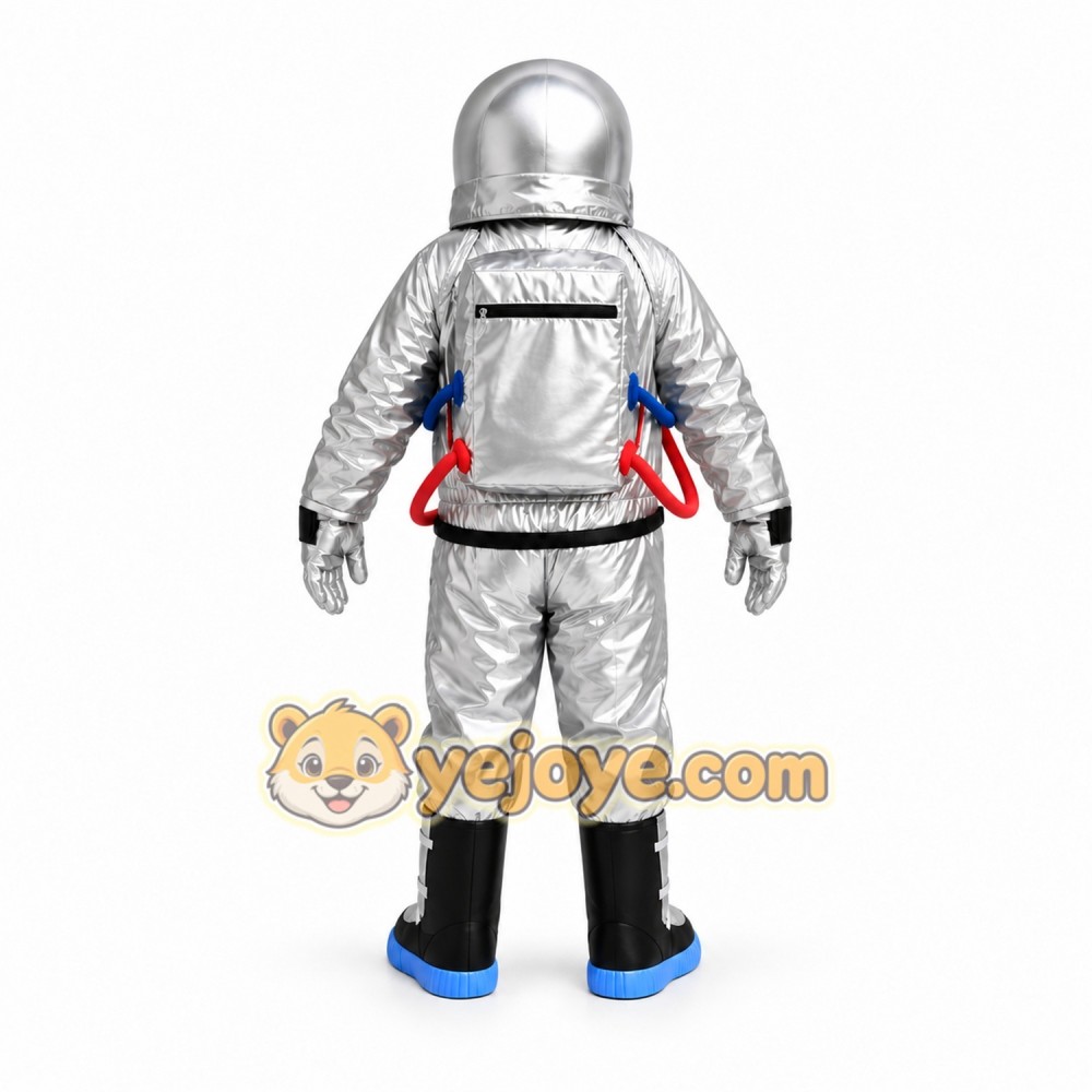 Silver Astronaut Mascot Costume for Kids
