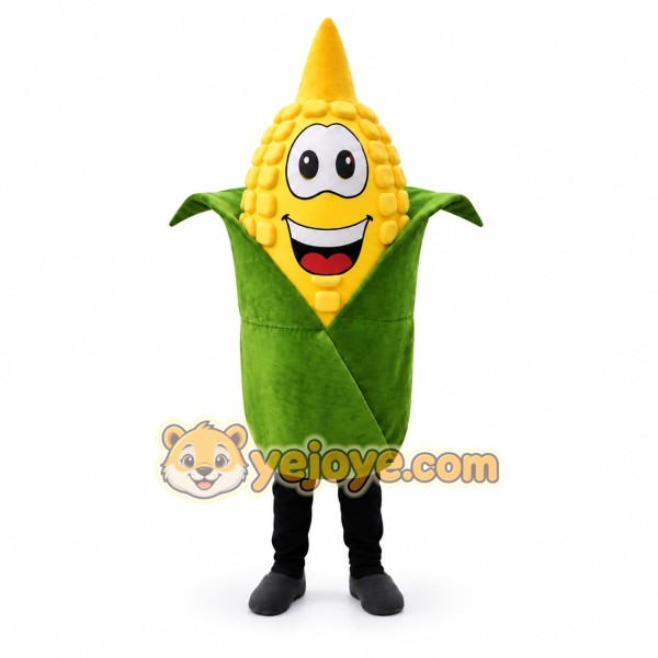 Corn Mascot Costume Yellow and Green Fun Outfit