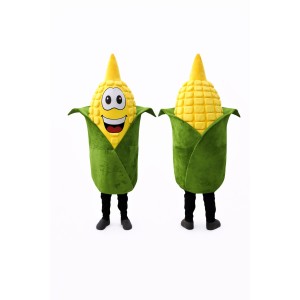 Corn Mascot Costume Yellow and Green Fun Outfit