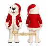 Red Polar Bear Mascot Costume