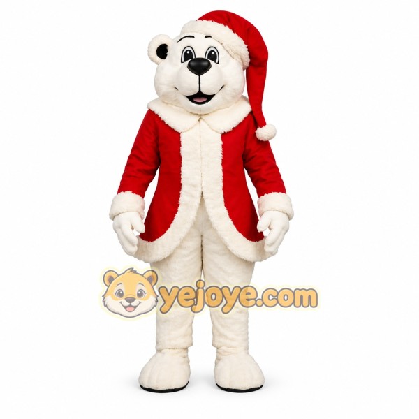 Red Polar Bear Mascot Costume