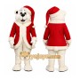 Red Polar Bear Mascot Costume