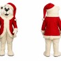 Red Polar Bear Mascot Costume