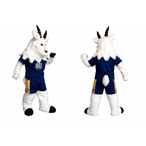 Blue Goat Mascot Costume