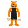 Orange Dog Mascot Costume with Black Athletic Outfit