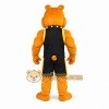 Orange Dog Mascot Costume with Black Athletic Outfit