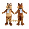 Brown Chipmunk Mascot Costume with Blue Scarf Brown Chipmunk Mascot Costume with Blue Scarf