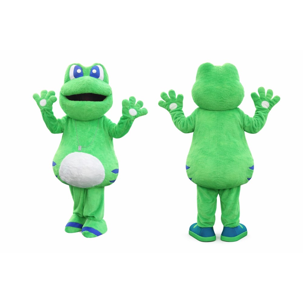 Green Frog Mascot Costume for Kids and Adults