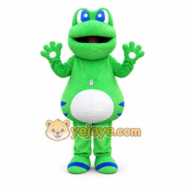 Green Frog Mascot Costume for Kids and Adults