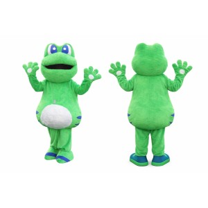 Green Frog Mascot Costume for Kids and Adults