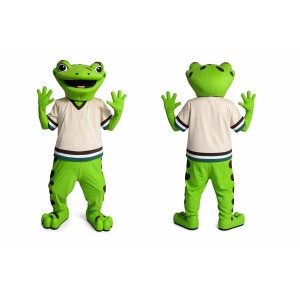 Green Frog Mascot Costume for Kids and Adults