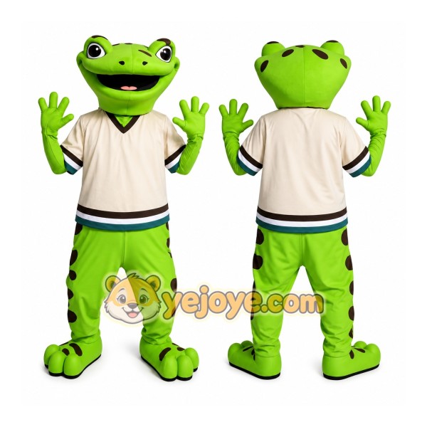 Green Frog Mascot Costume for Kids and Adults