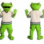 Green Frog Mascot Costume for Kids and Adults