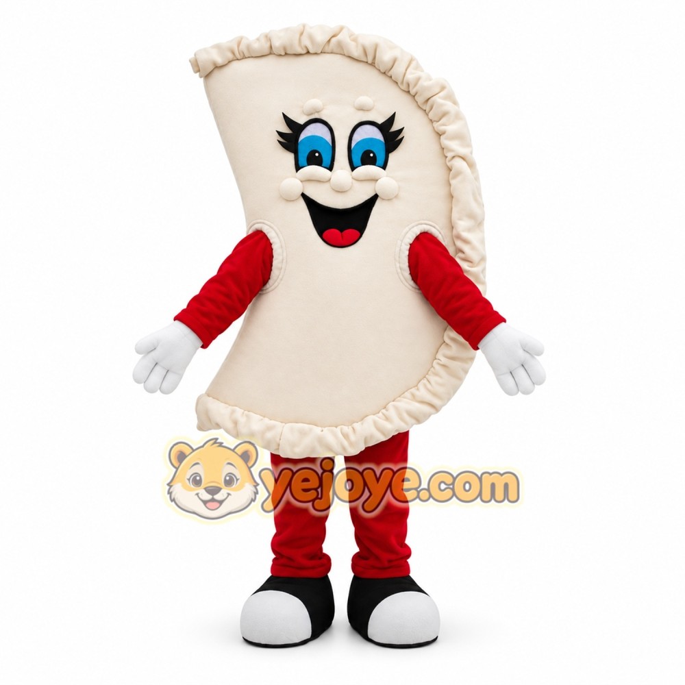 Chinese Dumplings Mascot Costume in Red Chinese Dumplings Mascot Costume in Red