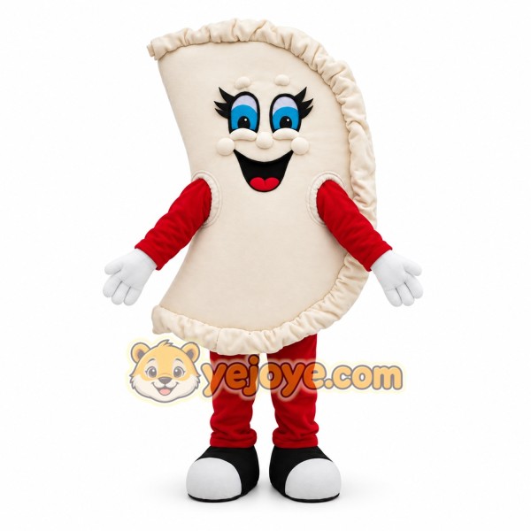 Chinese Dumplings Mascot Costume in Red Chinese Dumplings Mascot Costume in Red