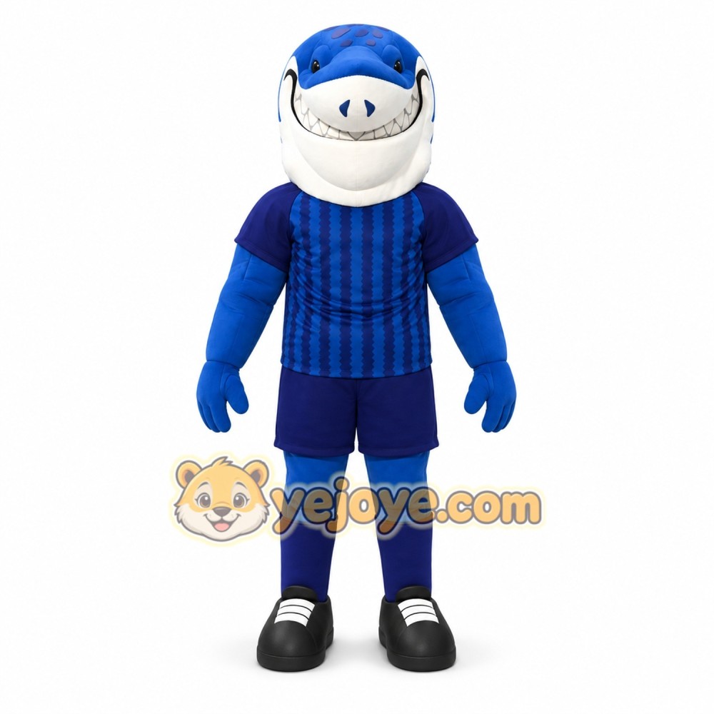 Blue Shark Mascot Costume for Kids and Adults
