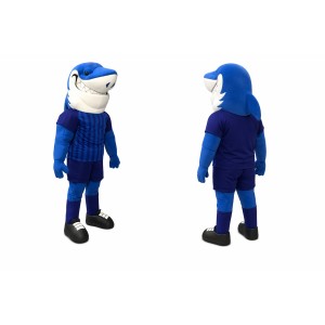 Blue Shark Mascot Costume for Kids and Adults