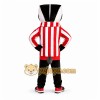 Red Badger Mascot Costume with Striped Outfit Red Badger Mascot Costume with Striped Outfit