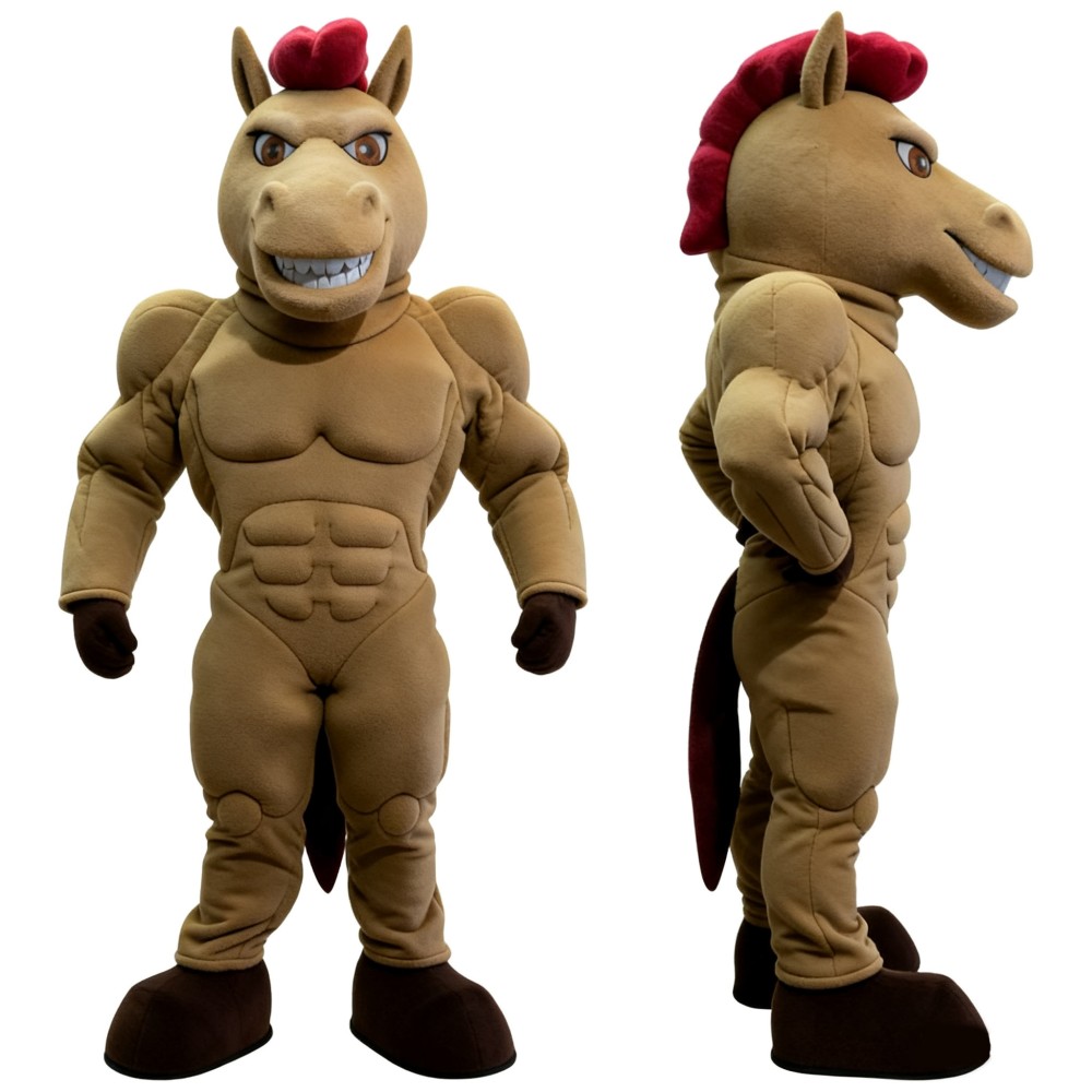 Power Muscular Horse Mascot Costume