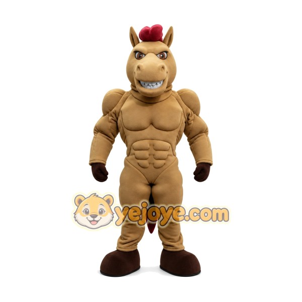Power Muscular Horse Mascot Costume