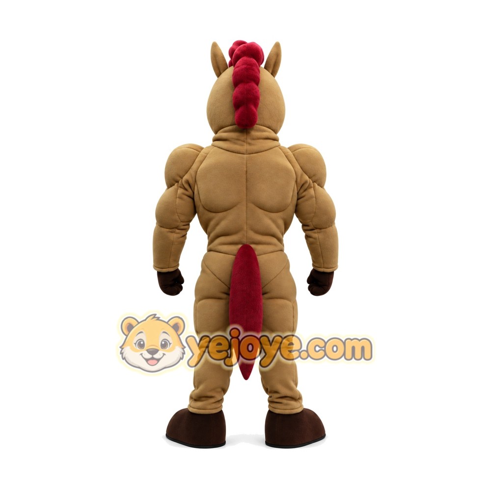 Power Muscular Horse Mascot Costume Power Muscular Horse Mascot Costume